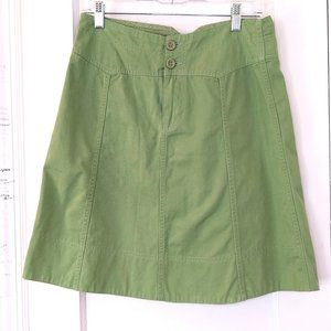 Vintage / Retro Cotton Canvas A Line Knee Length kirt w Cargo Style Back Pockets